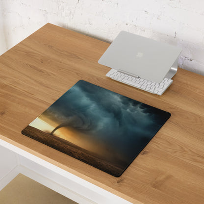 Stormy Desert Tornado Gaming Mouse Pad - Mouse Pad Stormy Blues Sunset Desk Moody Desert Esports Accessory Photography