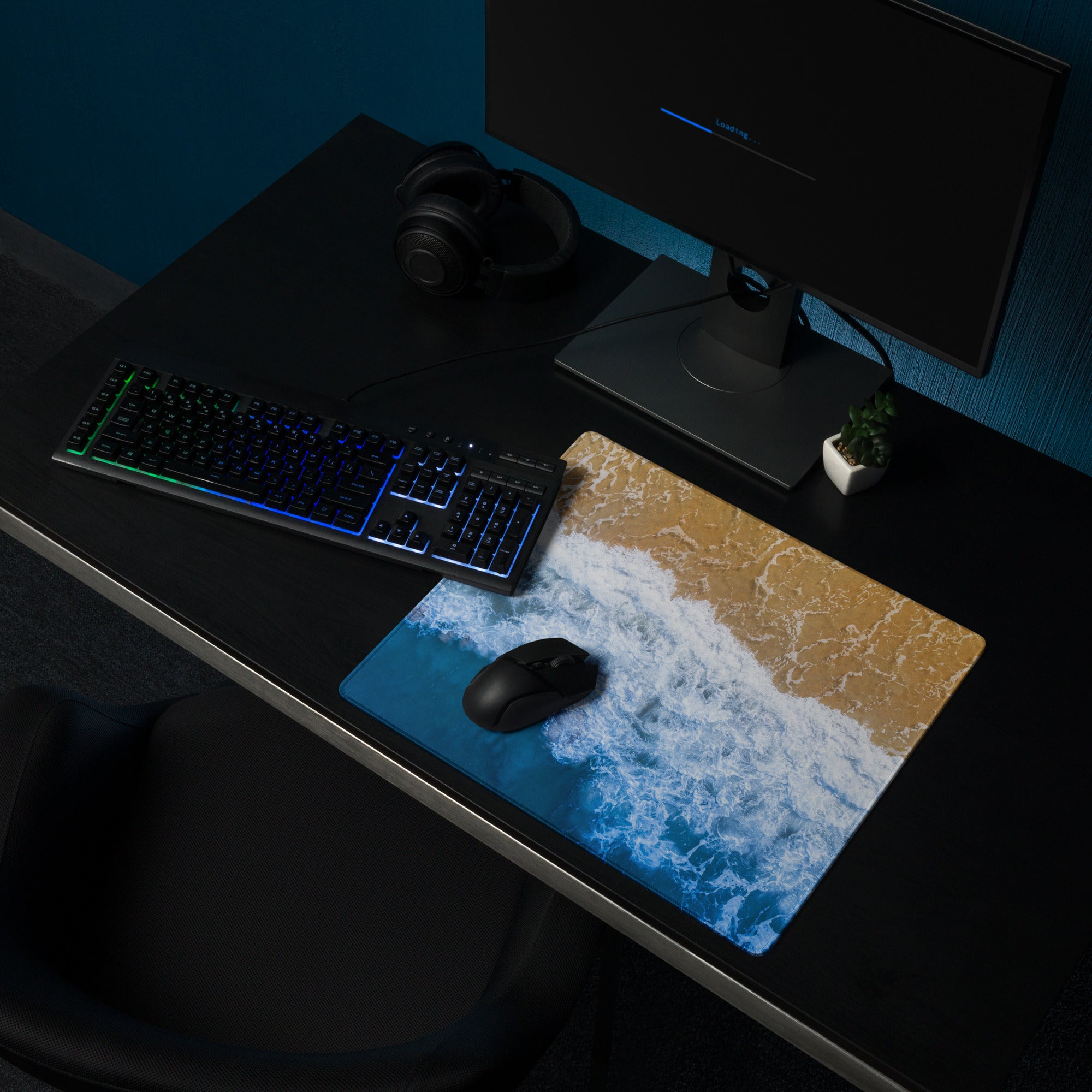 Coastal Ocean Wave Mouse Pad - Mouse Pad Blue Sand Ocean Desk Gaming Modern Calm Minimalist Decor Ocean Photo Print
