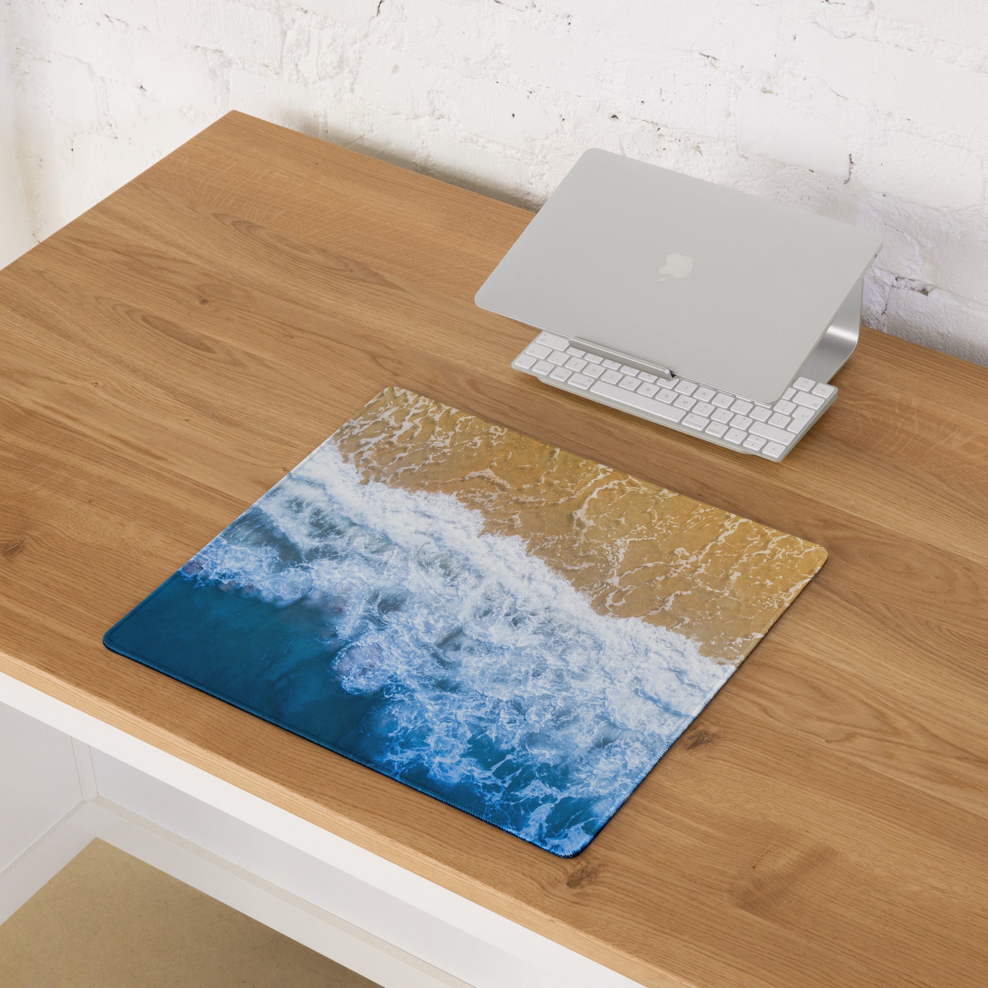 Coastal Ocean Wave Mouse Pad - Mouse Pad Blue Sand Ocean Desk Gaming Modern Calm Minimalist Decor Ocean Photo Print