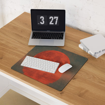 Crimson Sunset Ocean Mouse Pad - Mouse Pad Orange Sunset Desk Cinematic Serene Mood Minimalist Modern Gaming Desk Photo