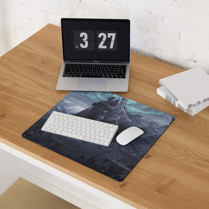 Aurora Fortress Fantasy Gaming Mouse Pad - Fortress Mouse Pad Ice Blue Desk Gaming Epic Mood Cinematic Fantasy Art