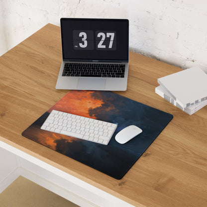 Sunset Gradient Gaming Mousepad - Mouse Pad Orange Navy Blue Sunset Gaming Calm Modern Esports Pad Digital Art