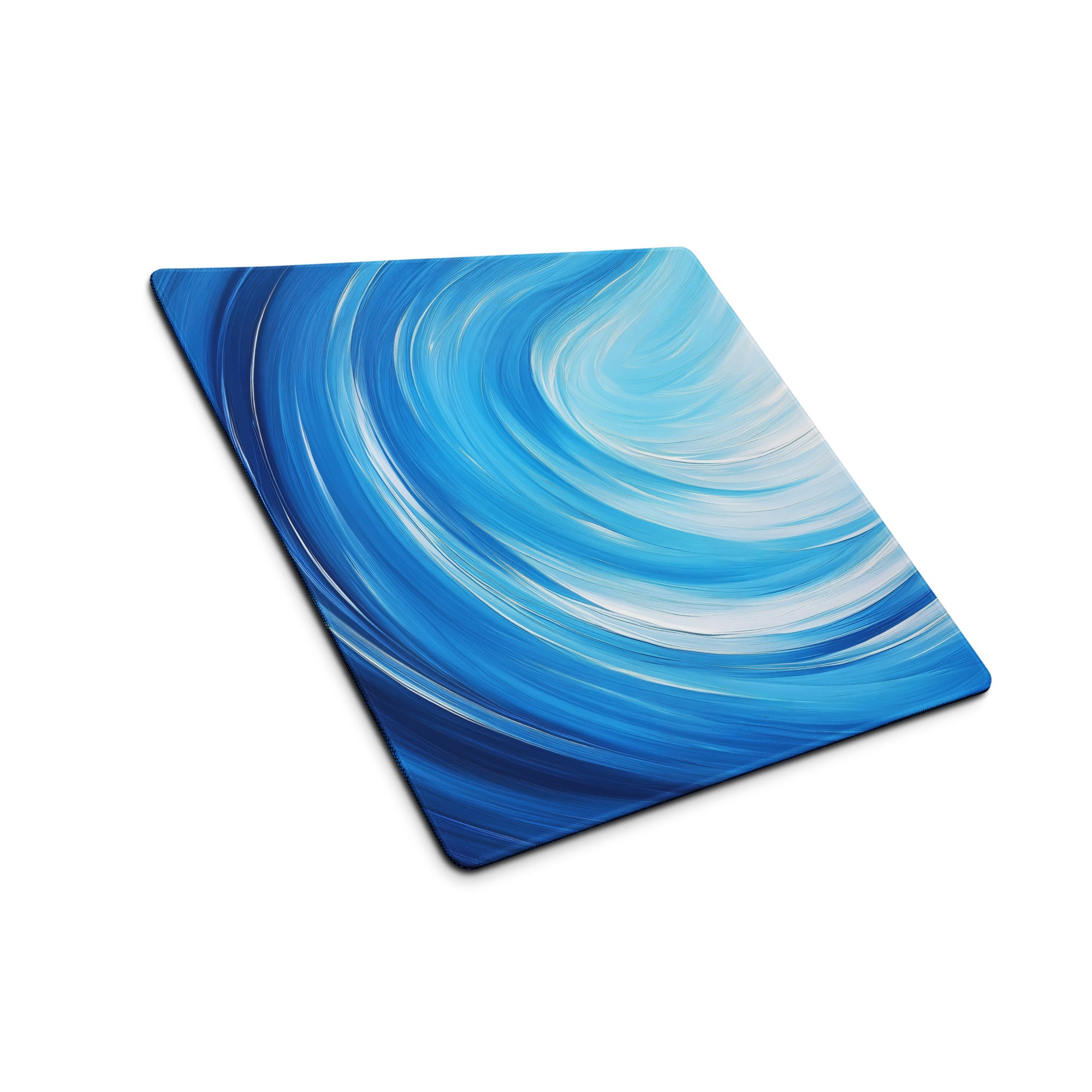 Blue Swirl Gaming Mouse Pad - Mouse Pad Blue Gradient Desk Modern Vibrant Tech Decor Large Anti Slip Textile Print