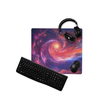 Cosmic Nebula Gaming Mouse Pad - Mouse Pad Purple Pink Blue Desk Nebula - Epic Mood Futuristic Desk Mat Digital Print