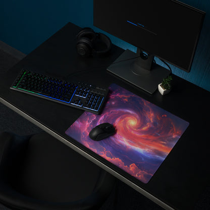 Cosmic Nebula Gaming Mouse Pad - Mouse Pad Purple Pink Blue Desk Nebula - Epic Mood Futuristic Desk Mat Digital Print