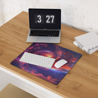Cosmic Nebula Gaming Mouse Pad - Mouse Pad Purple Pink Blue Desk Nebula - Epic Mood Futuristic Desk Mat Digital Print