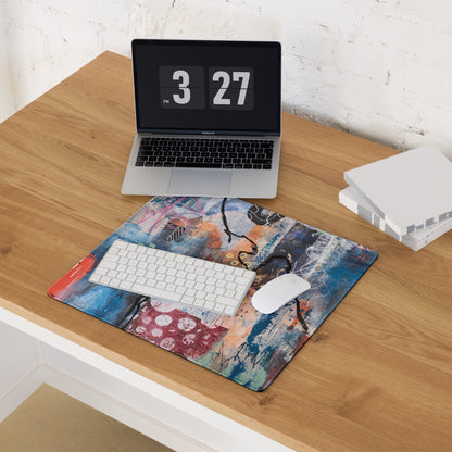 Abstract Graffiti Art Mouse Pad - Abstract Graffiti Art Blue Teal Gaming Setup Bold Urban Decor Gaming Mat