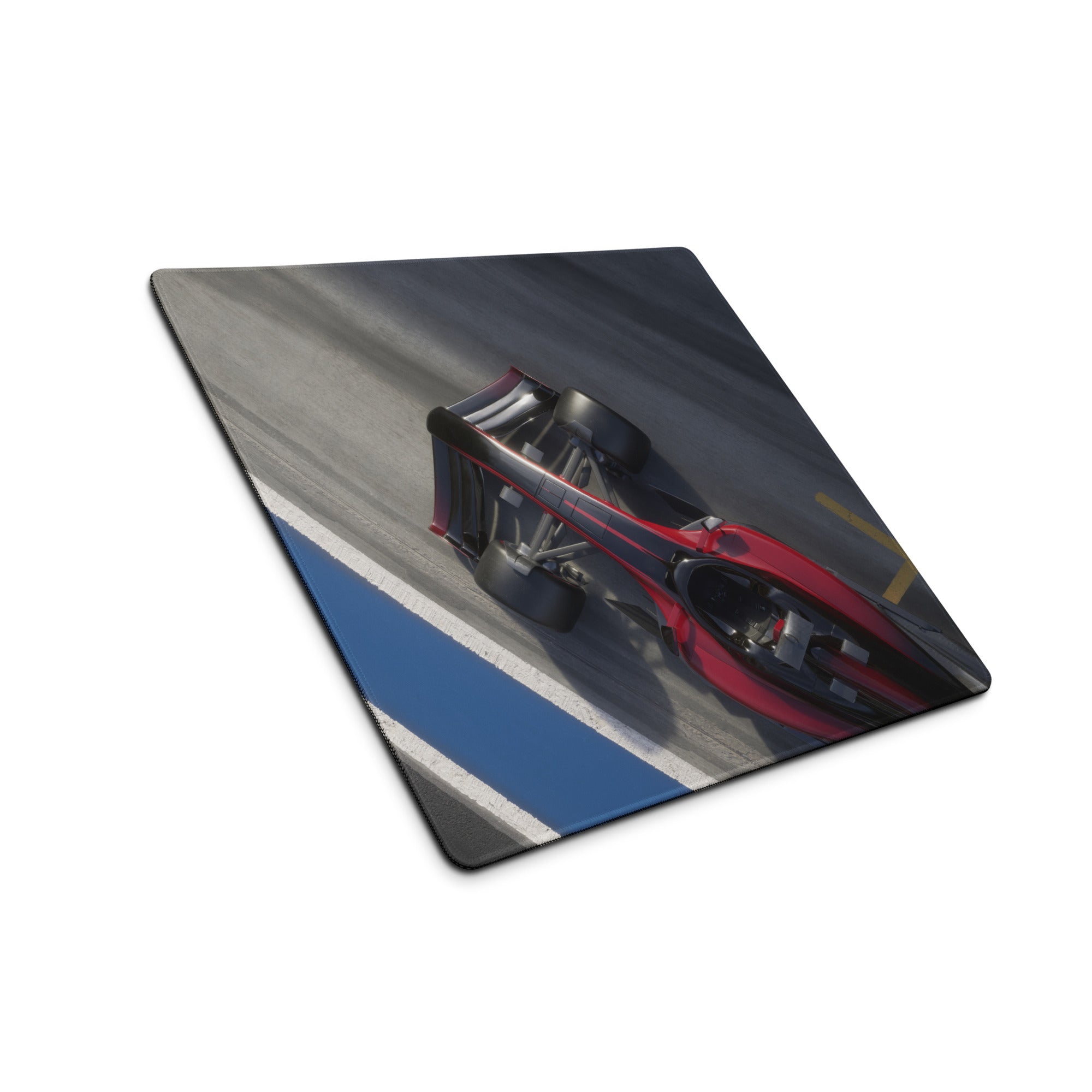 Racing Car Wide Gaming Mouse Pad - Racing Car Blue Black Gray Gaming Desk Dynamic Tech Office Racing Mouse Pad
