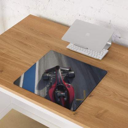 Racing Car Wide Gaming Mouse Pad - Racing Car Blue Black Gray Gaming Desk Dynamic Tech Office Racing Mouse Pad