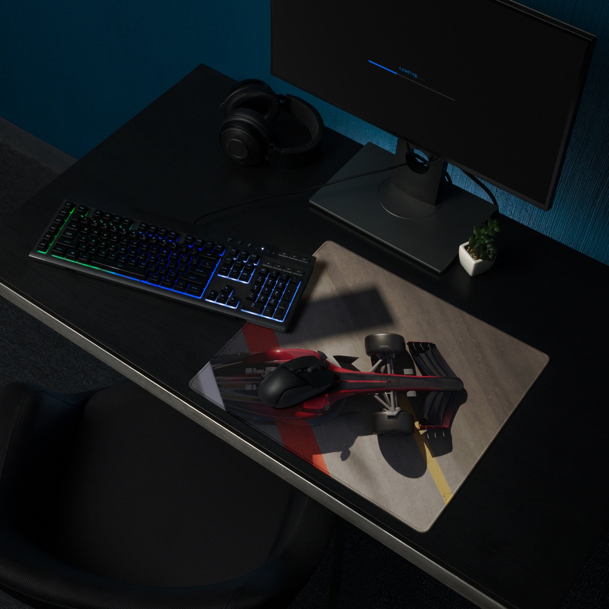 Red Racing Car Mouse Pad - Racing Car Red Mouse Pad Gaming Desk Dynamic Mood Modern Tech Decor Esports Photo