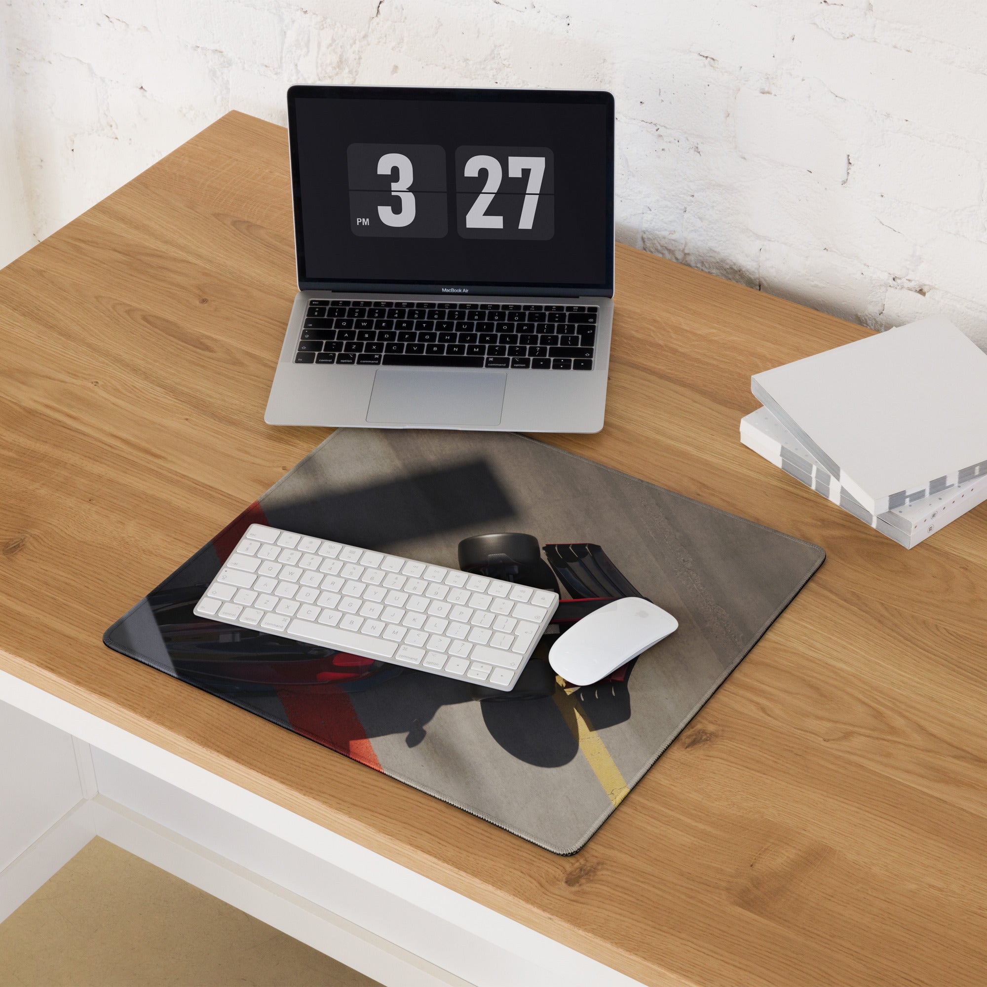 Red Racing Car Mouse Pad - Racing Car Red Mouse Pad Gaming Desk Dynamic Mood Modern Tech Decor Esports Photo