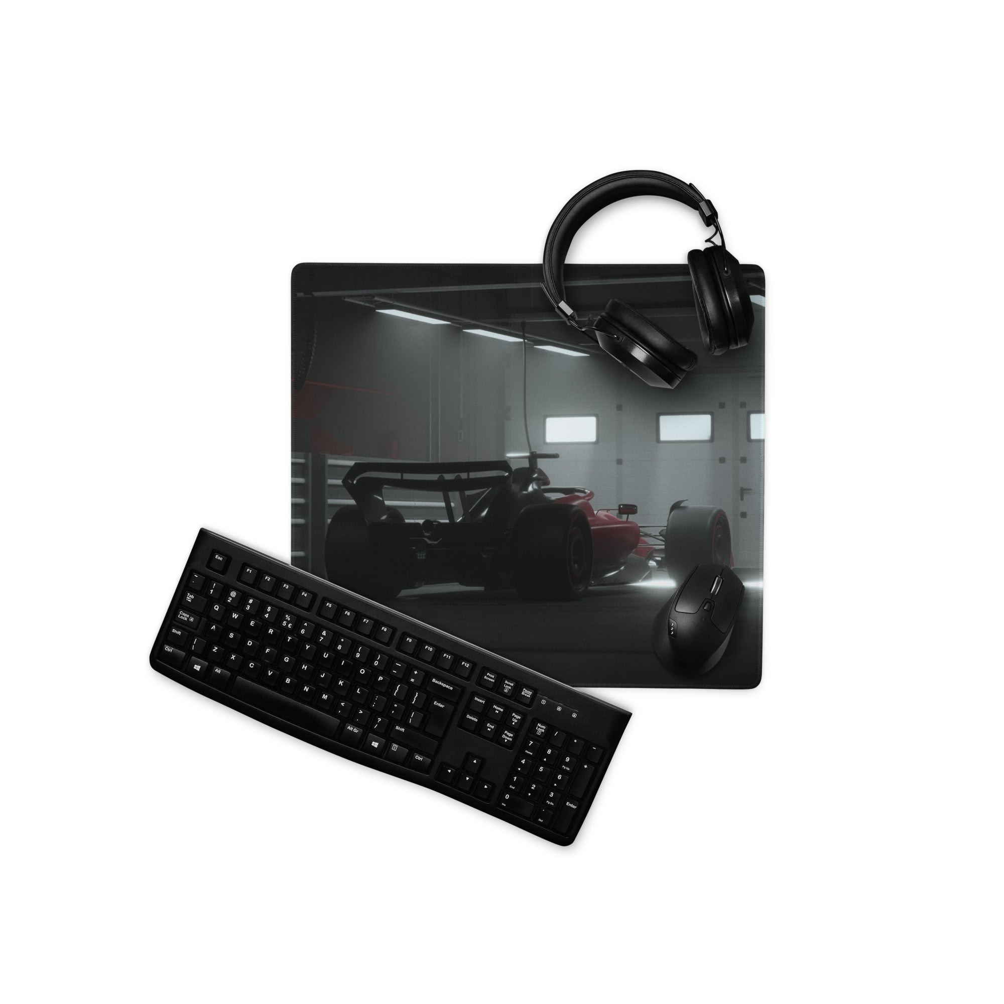 Elite Large Gaming Mouse Pad - Gaming Mouse Pad Black Setup Modern Immersive Tech Minimalist Esports Non Slip Textile