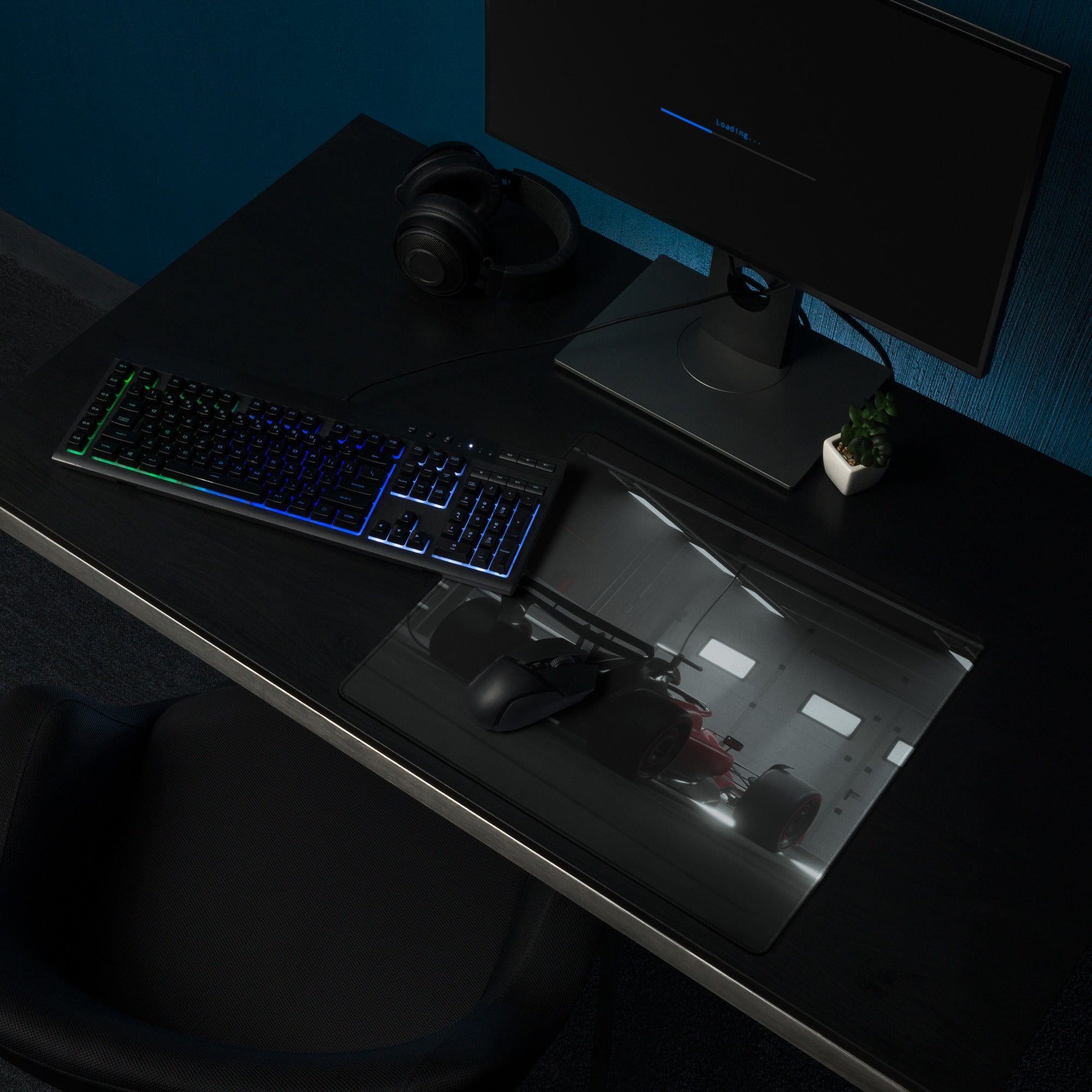 Elite Large Gaming Mouse Pad - Gaming Mouse Pad Black Setup Modern Immersive Tech Minimalist Esports Non Slip Textile