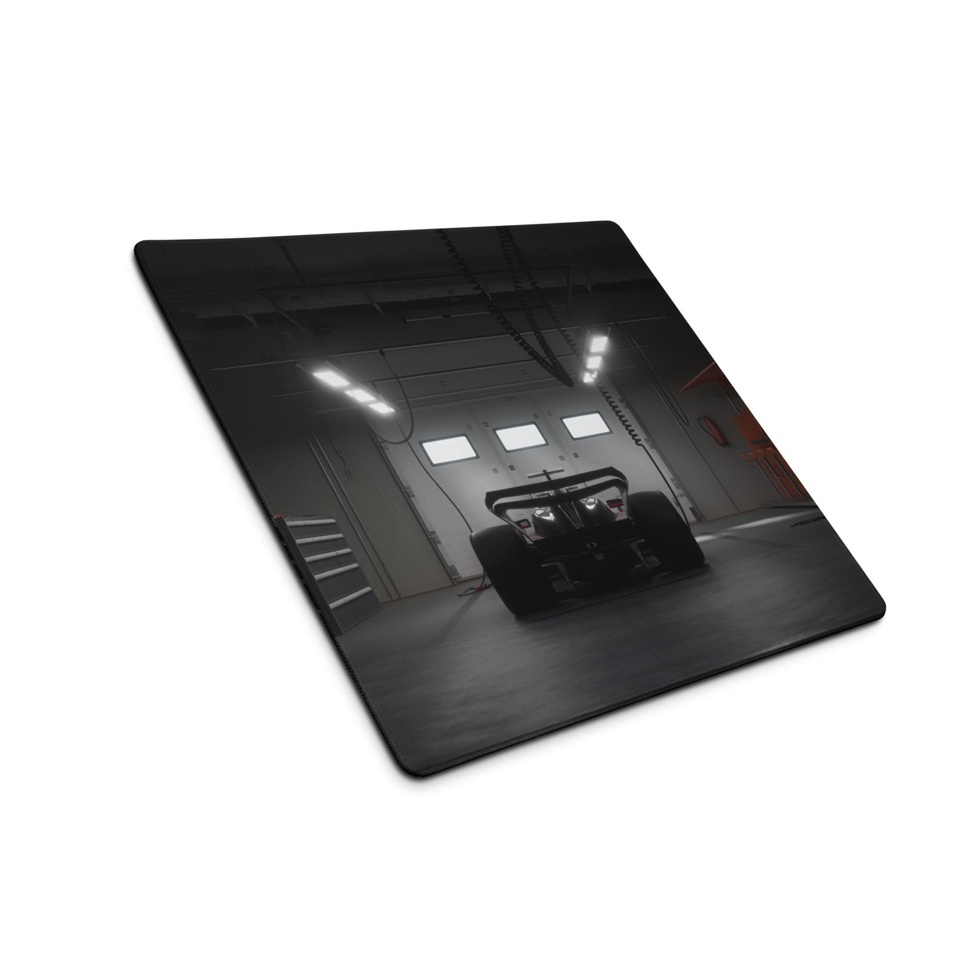 Racecar Black Gaming Mouse Pad - Racecar Black Gaming Modern Intense Industrial Large Non Slip Edge Stitch Photo Print