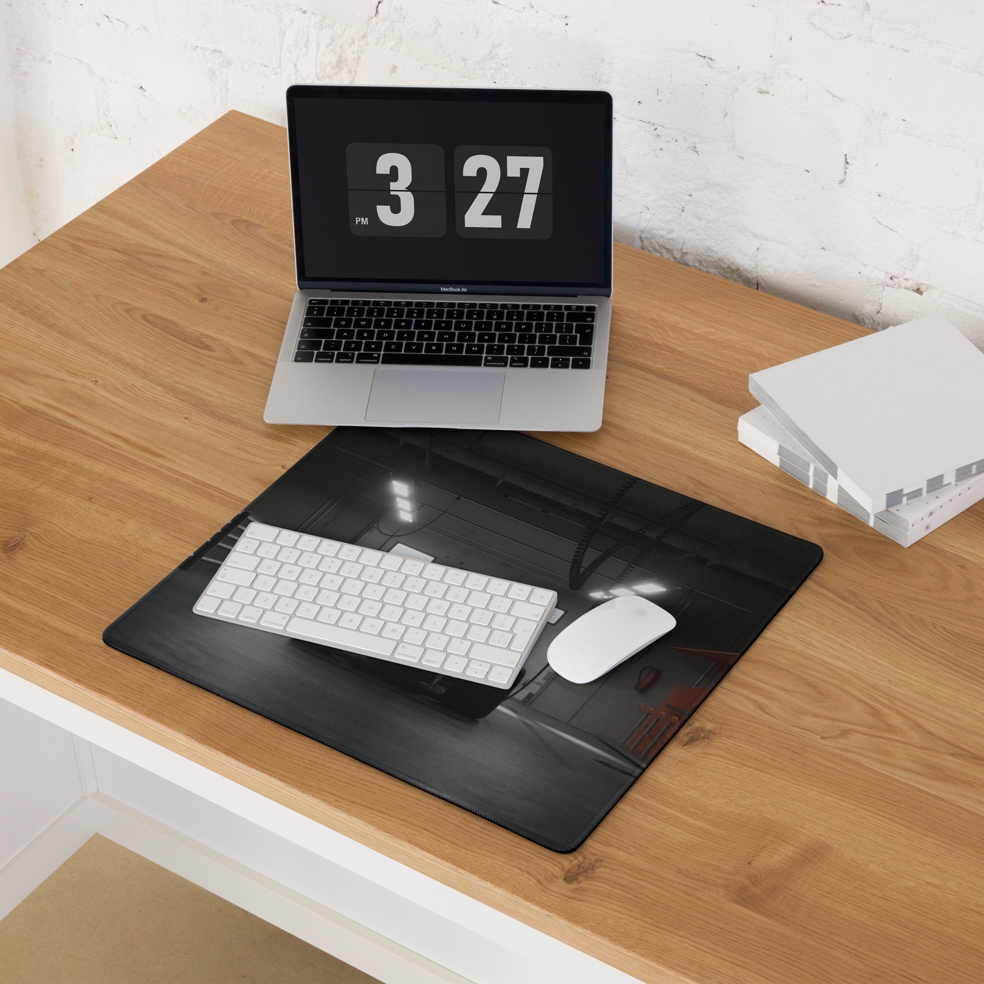 Racecar Black Gaming Mouse Pad - Racecar Black Gaming Modern Intense Industrial Large Non Slip Edge Stitch Photo Print