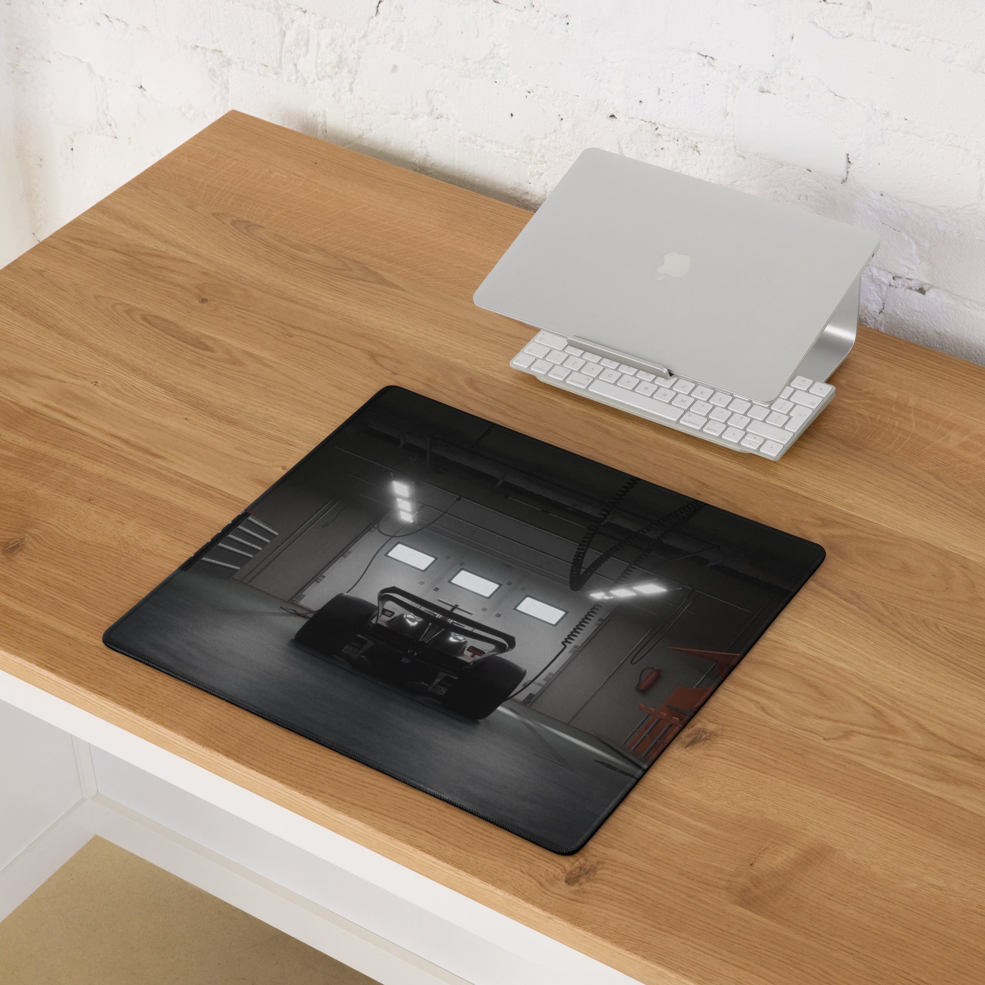 Racecar Black Gaming Mouse Pad - Racecar Black Gaming Modern Intense Industrial Large Non Slip Edge Stitch Photo Print