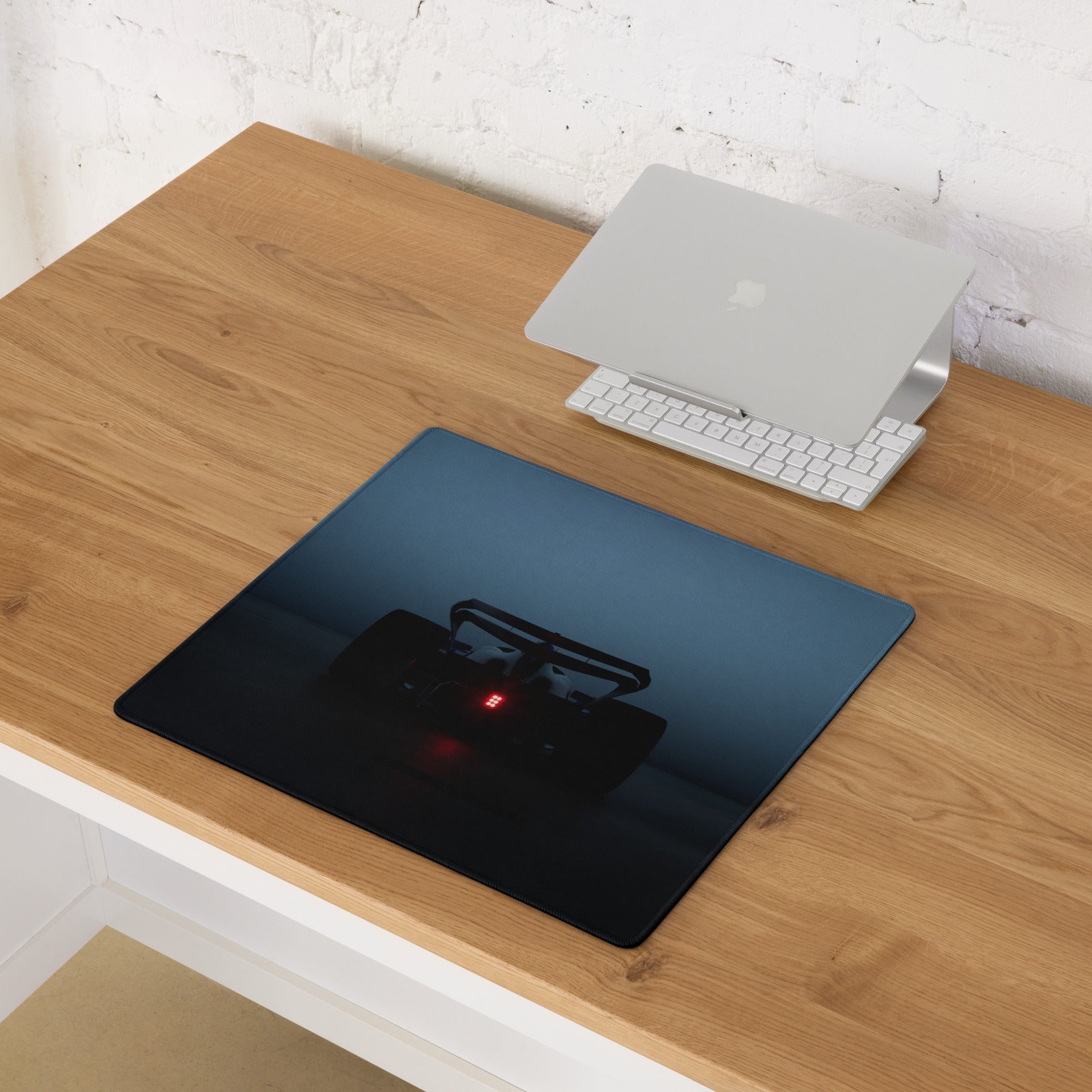 Midnight Racer Blue Mouse Pad - Racing Car Blue Gaming Mouse Pad Modern Dynamic Mood Minimalist Style Digital Print
