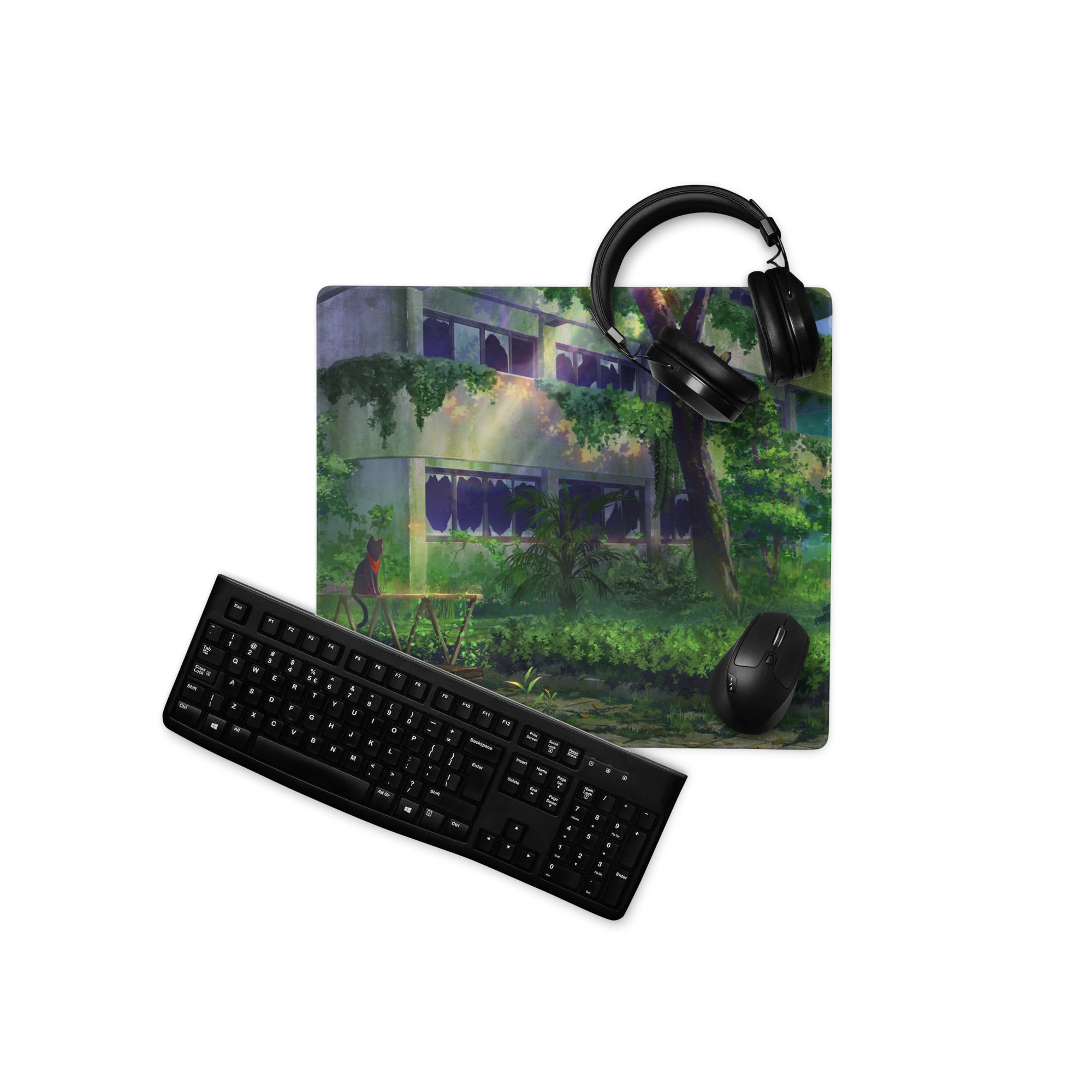 Verdant Jungle Scene Mouse Pad - Mouse Pad Jungle Green Desktop Gaming Art Calm Lush Nature Inspired Jungle Desk Accessory