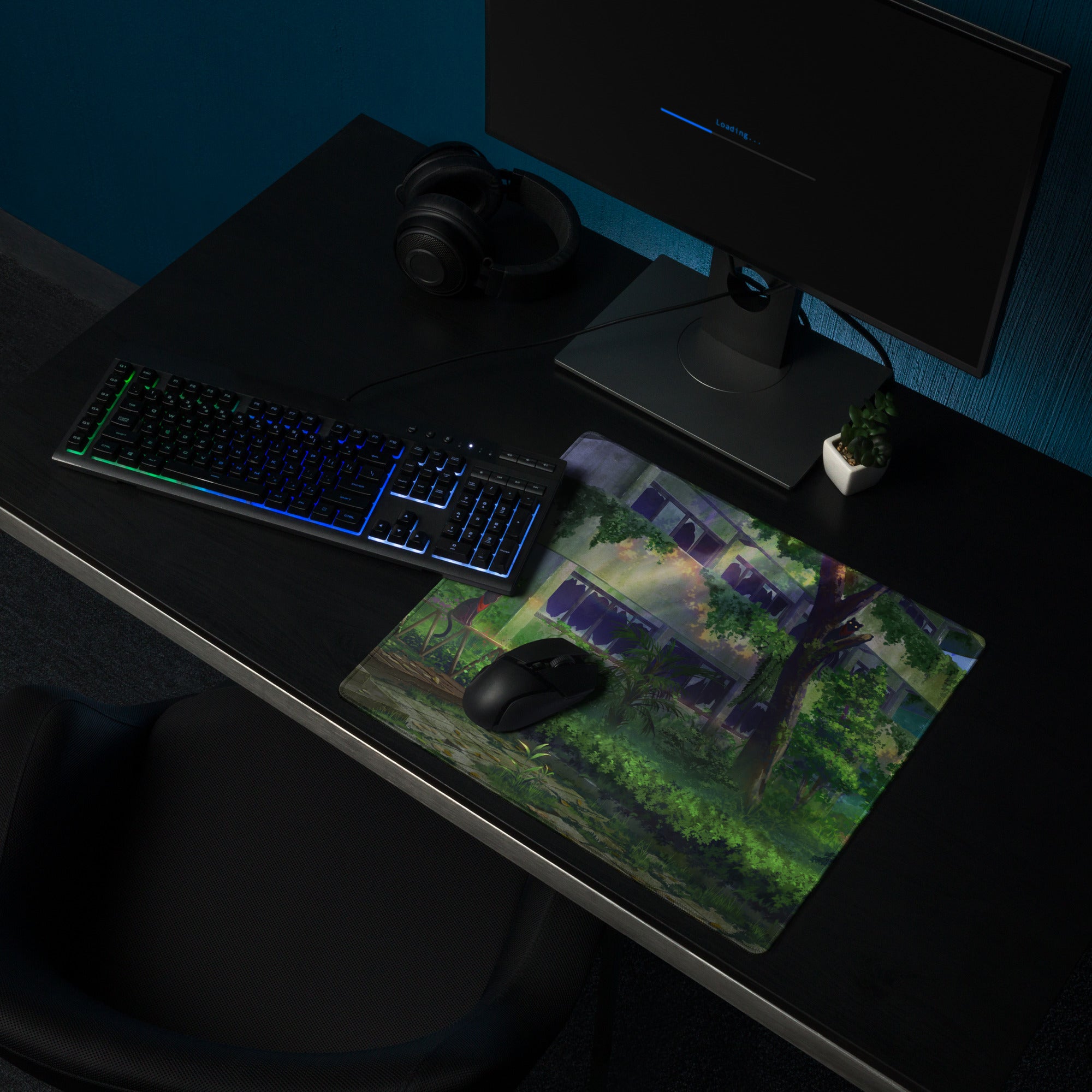 Verdant Jungle Scene Mouse Pad - Mouse Pad Jungle Green Desktop Gaming Art Calm Lush Nature Inspired Jungle Desk Accessory