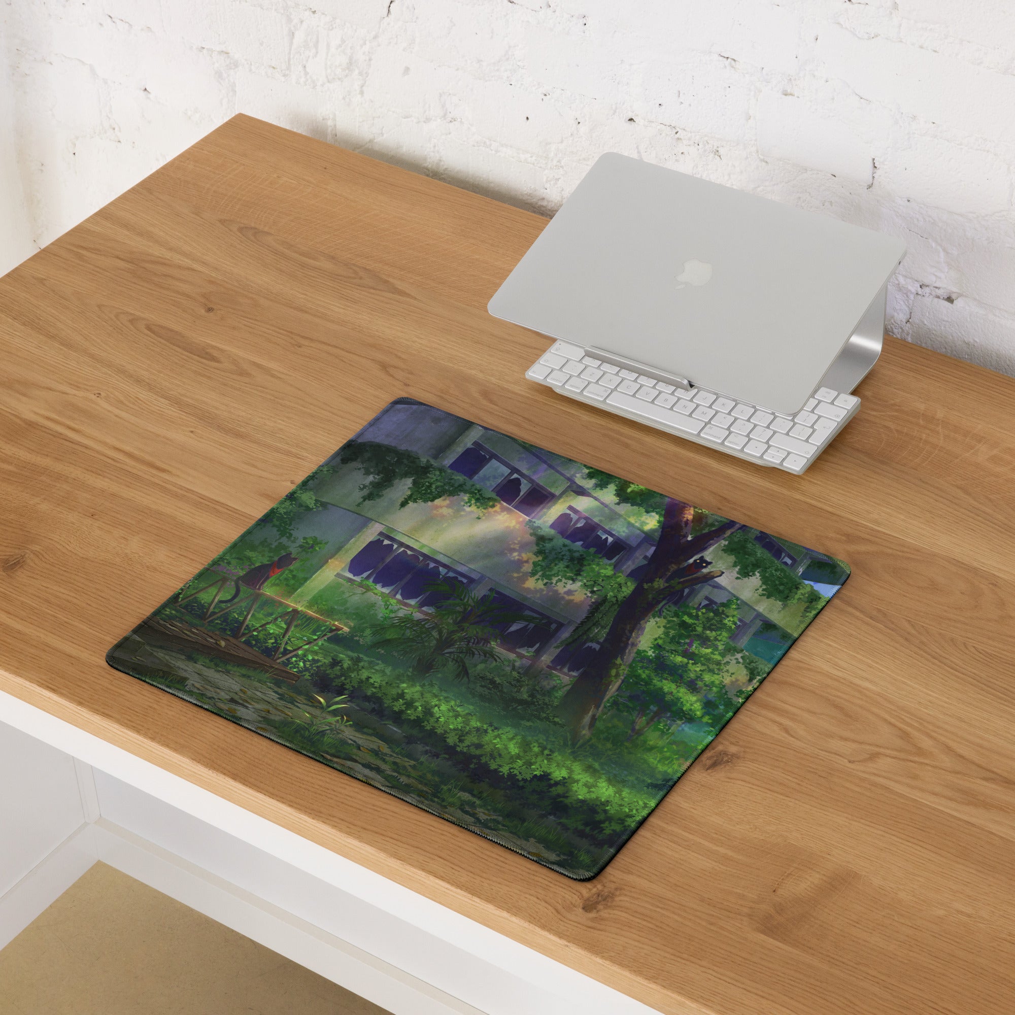 Verdant Jungle Scene Mouse Pad - Mouse Pad Jungle Green Desktop Gaming Art Calm Lush Nature Inspired Jungle Desk Accessory