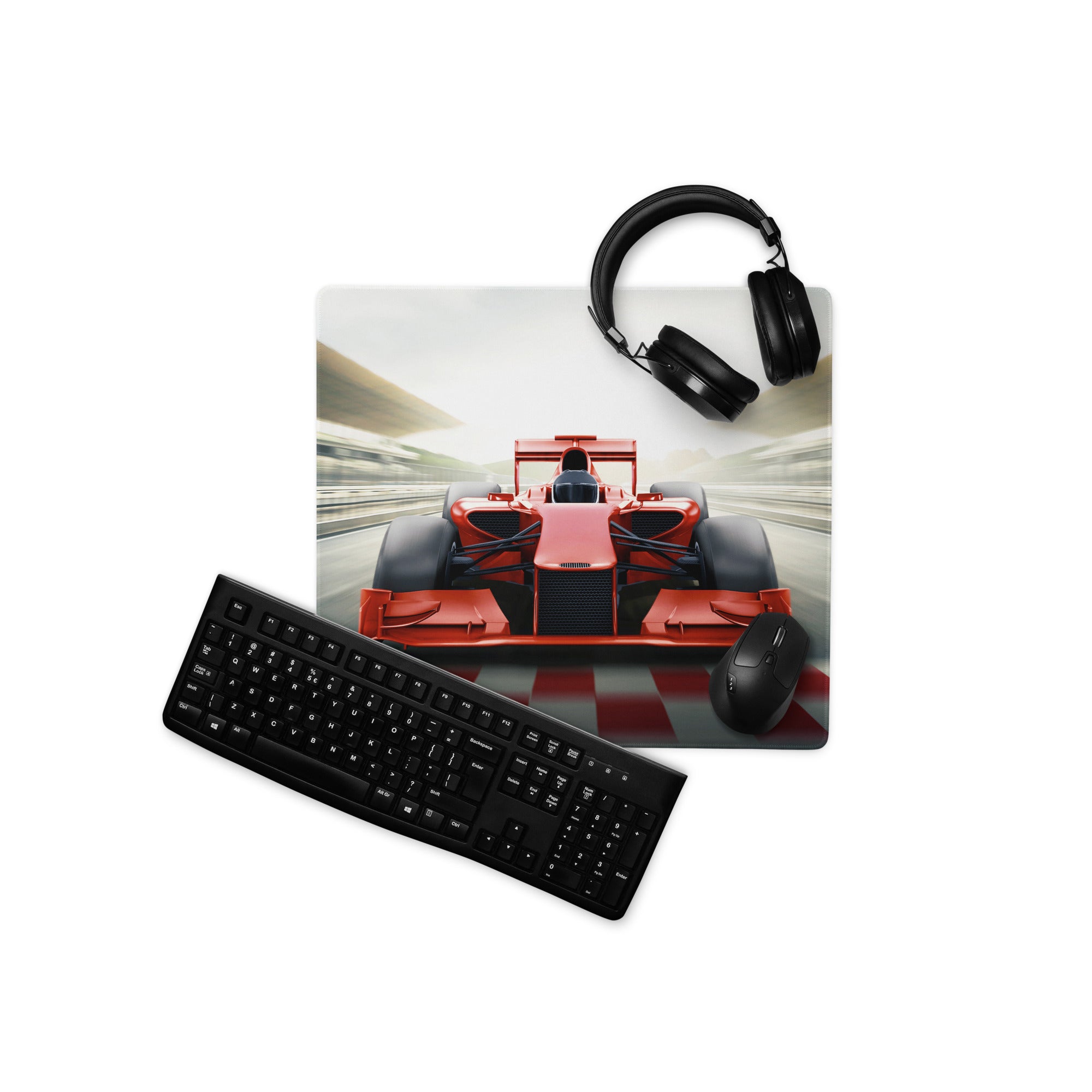 Racing Red Formula Mouse Pad - Formula Racing Car Mouse Pad Red Gaming High Octane Mood Futuristic Esports Photo