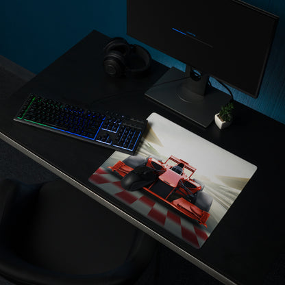 Racing Red Formula Mouse Pad - Formula Racing Car Mouse Pad Red Gaming High Octane Mood Futuristic Esports Photo