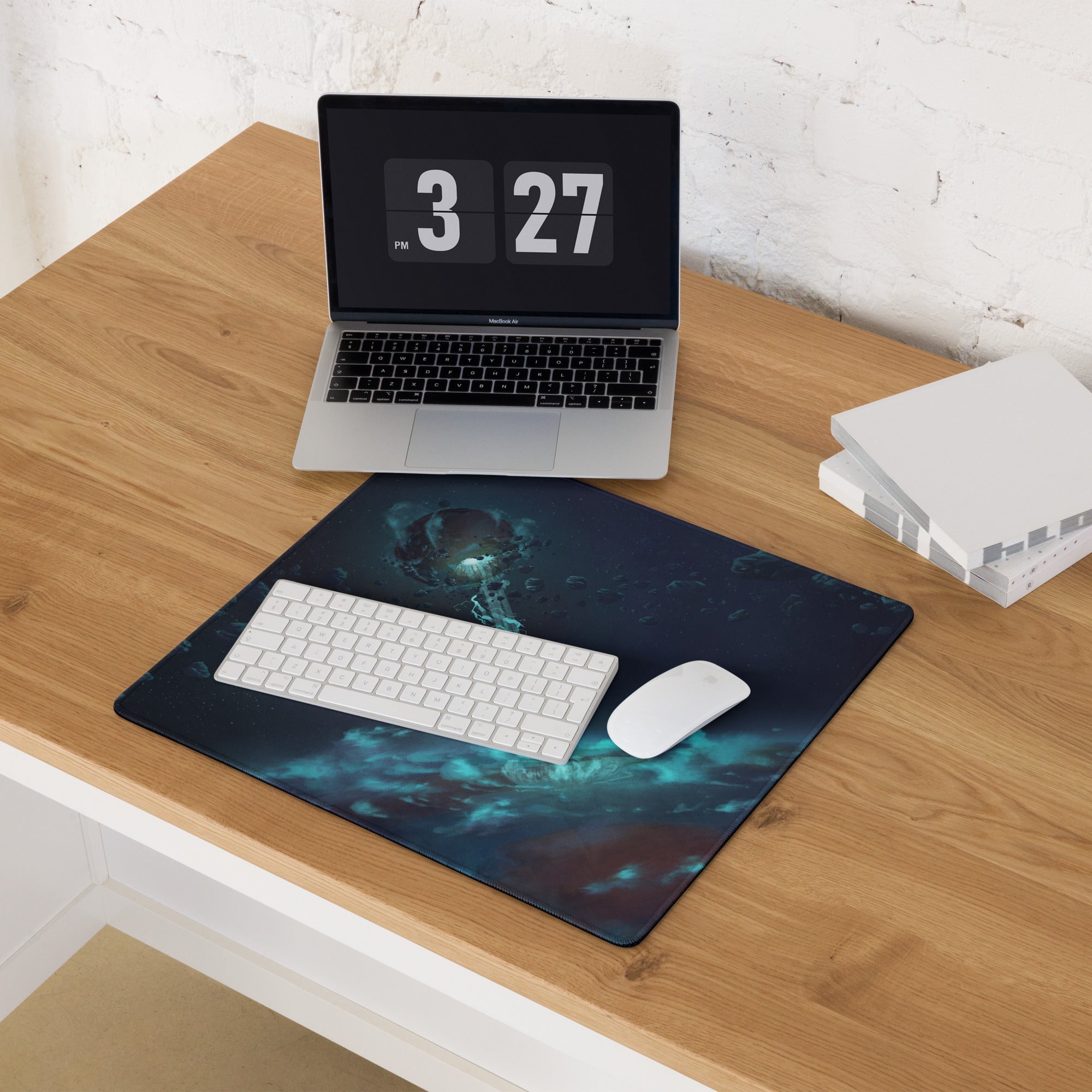 Cosmic Space Gaming Mouse Pad - Space Themed Mouse Pad Deep Blue Gaming Desk Modern Cosmic Mood Futuristic