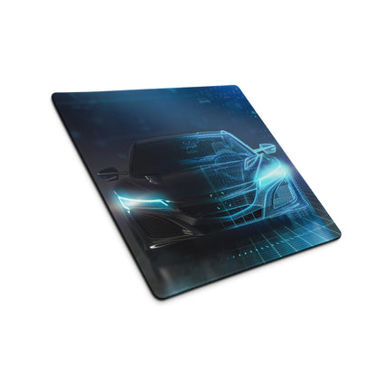 Hypertech Gaming Mouse Pad - Gaming Mouse Pad Blue Desk Futuristic Tech Mood Cyberpunk Office Decor Digital Art
