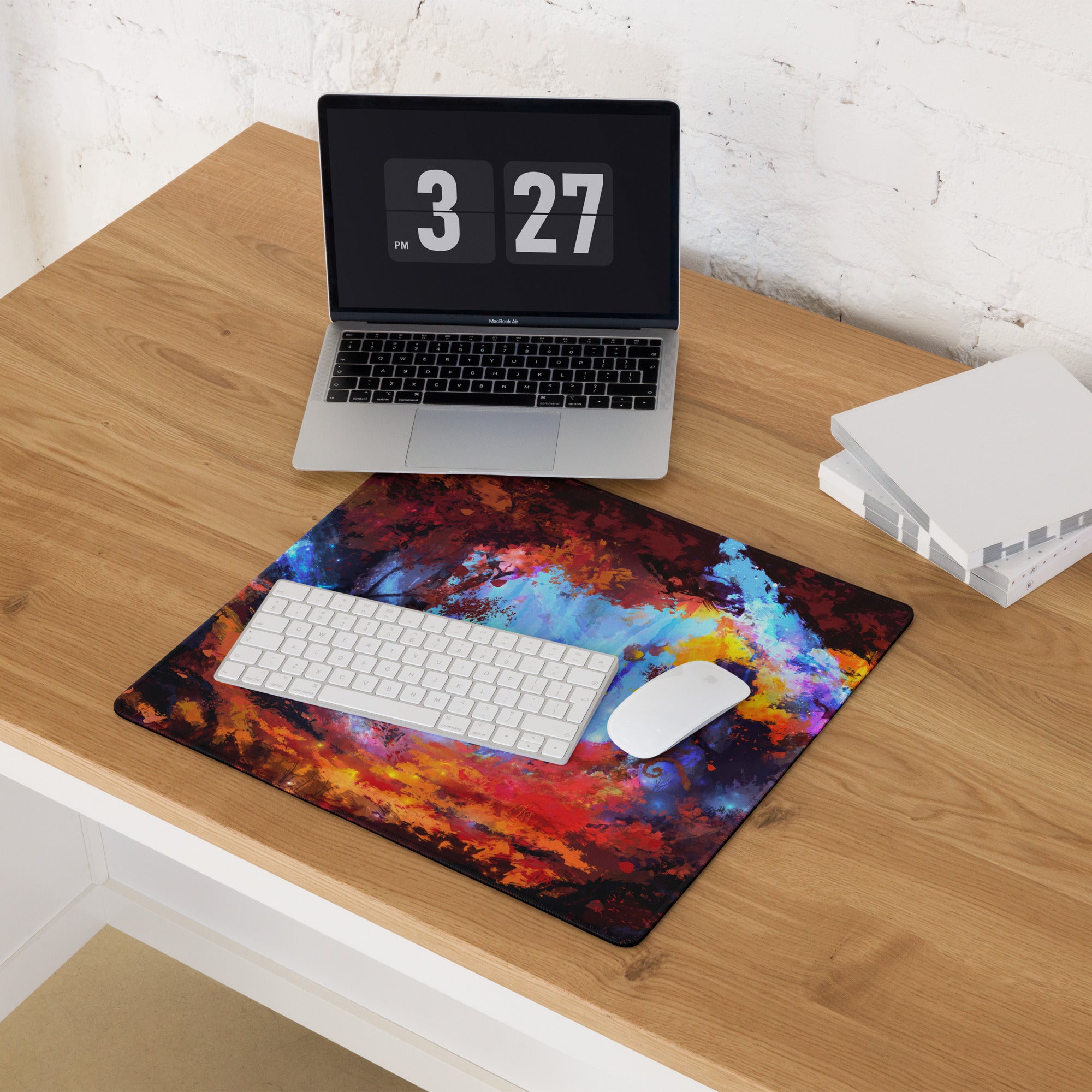 Vibrant Abstract Art Mouse Pad - Mouse Pad Abstract Multicolor For Gaming Desk Vibrant Mood, Contemporary Decor