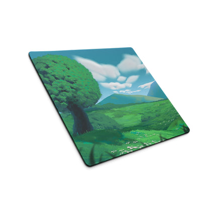 Azure Forest Landscape Mouse Pad - Landscape Mouse Pad Blue Green Desk Nature Calm Mood Minimalist Decor