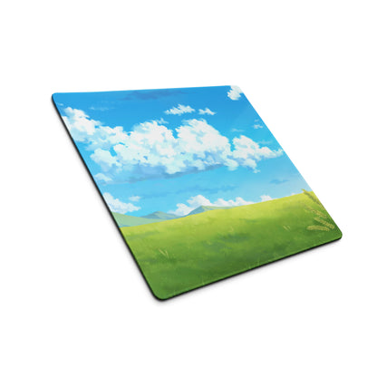 Skyscape Large Gaming Mouse Pad - Landscape Sky Blue Cloudy Nature Desk Mat For Gaming Calm Desk Decor Digital Art