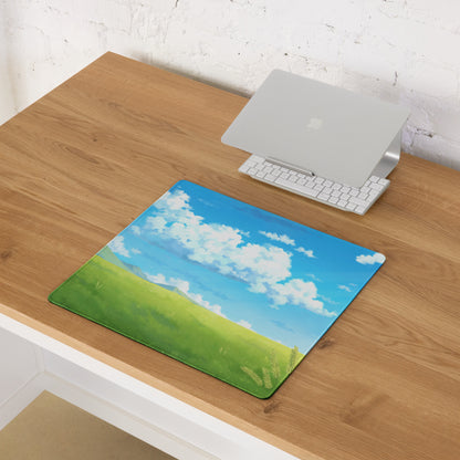 Skyscape Large Gaming Mouse Pad - Landscape Sky Blue Cloudy Nature Desk Mat For Gaming Calm Desk Decor Digital Art