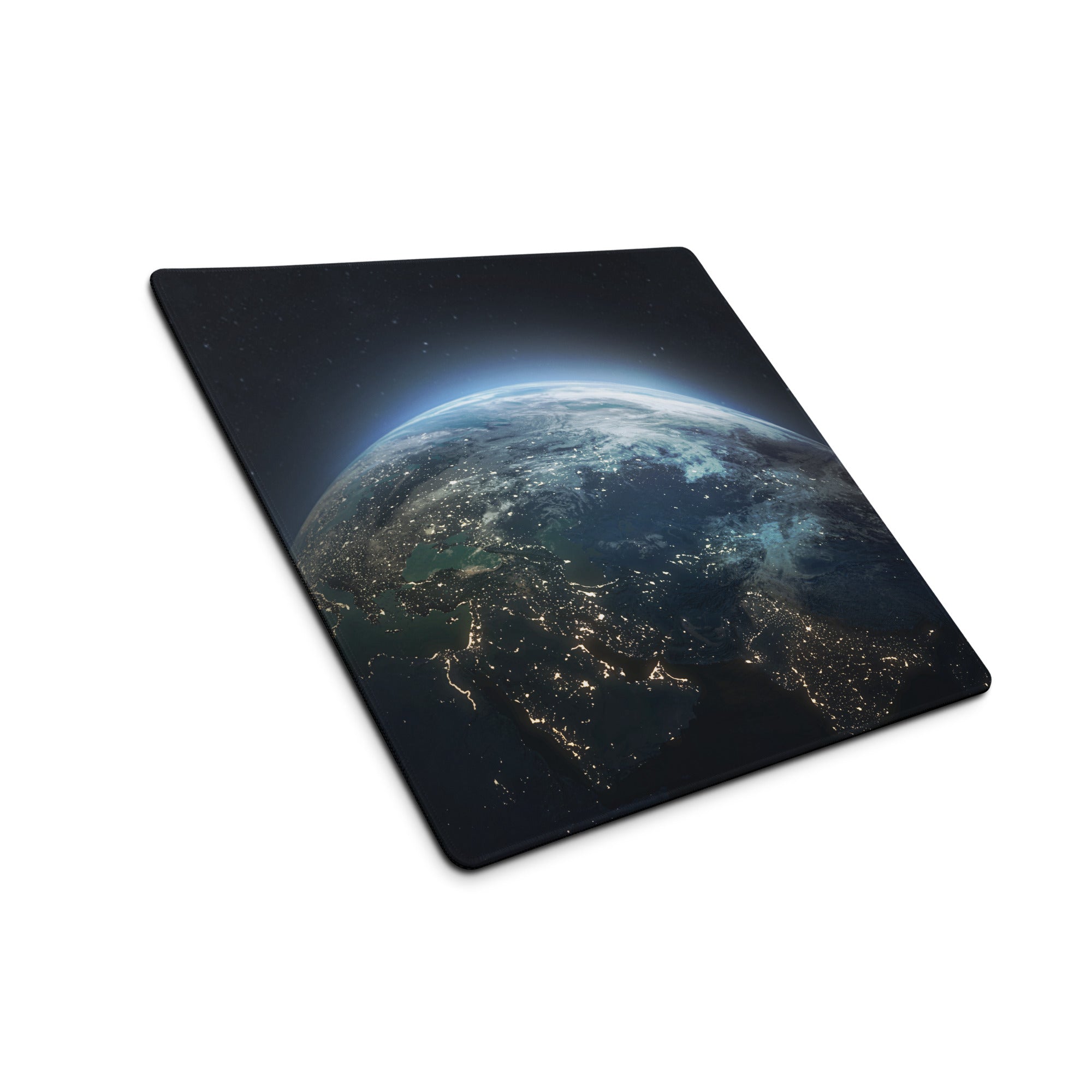 Cosmic Earth Gaming Mouse Pad - Earth Blue Space Gaming Desk Modern Cosmic Mood Minimalist Desk Decor Space Pad Digital