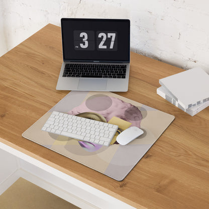 Geometric Pop Art Mouse Pad - Gaming Mouse Pad Pastel Pink Desk Abstract Calm Mood Minimalist Large Desk Mat Non Slip
