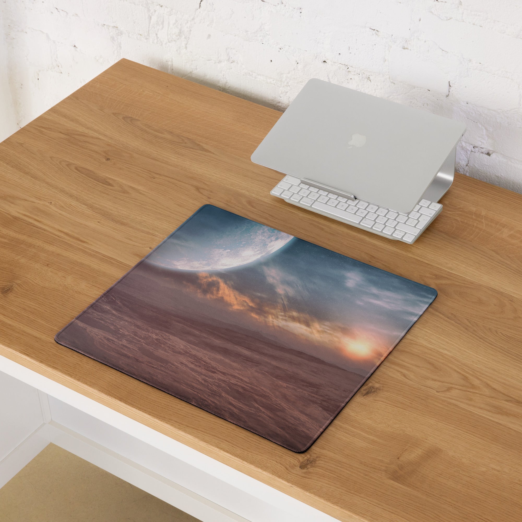 Cosmic Ocean Blue Planet Mouse Pad - Space Blue Desk Mouse Pad For Gaming Epic Cosmic Mood SciFi Decor Large Edge