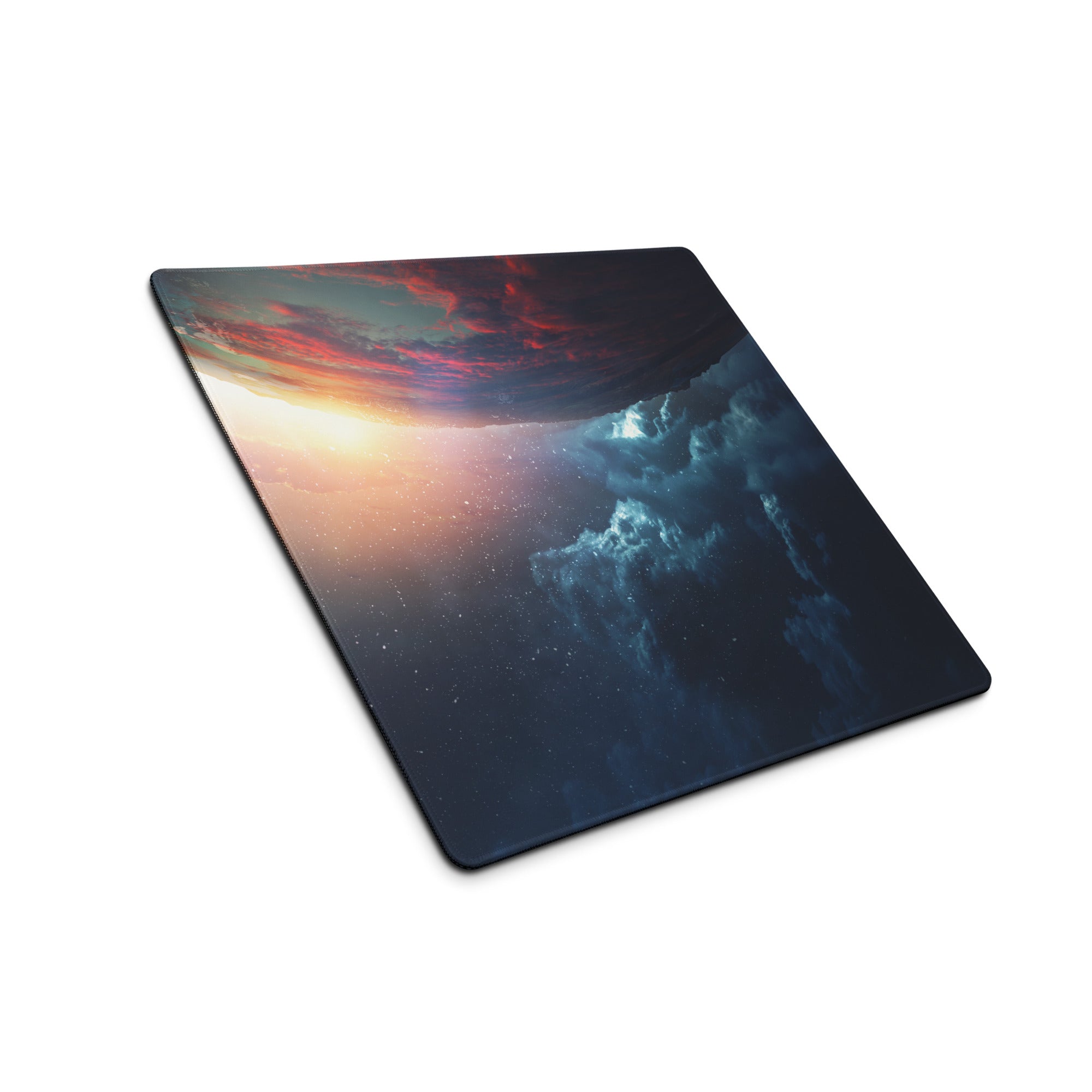Cosmic Night Gaming Mouse Pad - Gaming Mouse Pad Cosmic Blue Black Desk Modern Immersive Mood Tech Decor Non Slip Printed