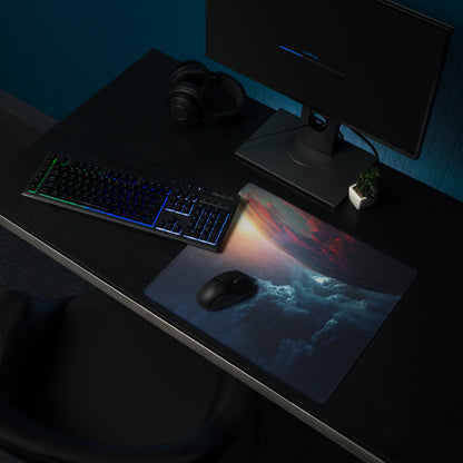 Cosmic Night Gaming Mouse Pad - Gaming Mouse Pad Cosmic Blue Black Desk Modern Immersive Mood Tech Decor Non Slip Printed
