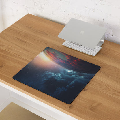 Cosmic Night Gaming Mouse Pad - Gaming Mouse Pad Cosmic Blue Black Desk Modern Immersive Mood Tech Decor Non Slip Printed