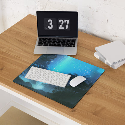 Azure Jungle Gaming Mouse Pad - Gaming Mouse Pad Blue Gradient Desk Setup Modern Calm Mood Minimalist Decor for Gamers