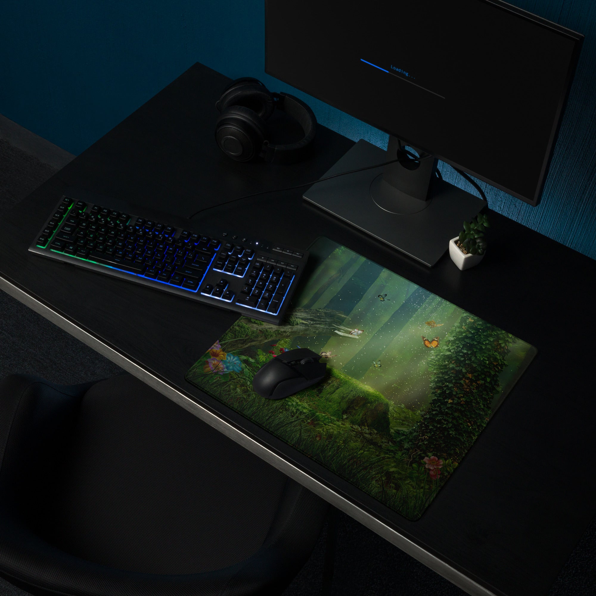 Enchanted Forest Mouse Pad - Forest Scene Green Mouse Pad For Gaming Whimsical Mood Forest Themed Non Slip Digital