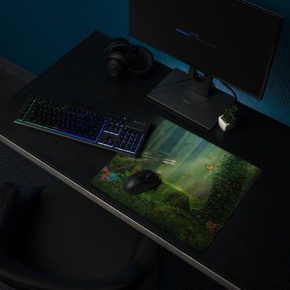 Enchanted Forest Mouse Pad - Forest Scene Green Mouse Pad For Gaming Whimsical Mood Forest Themed Non Slip Digital