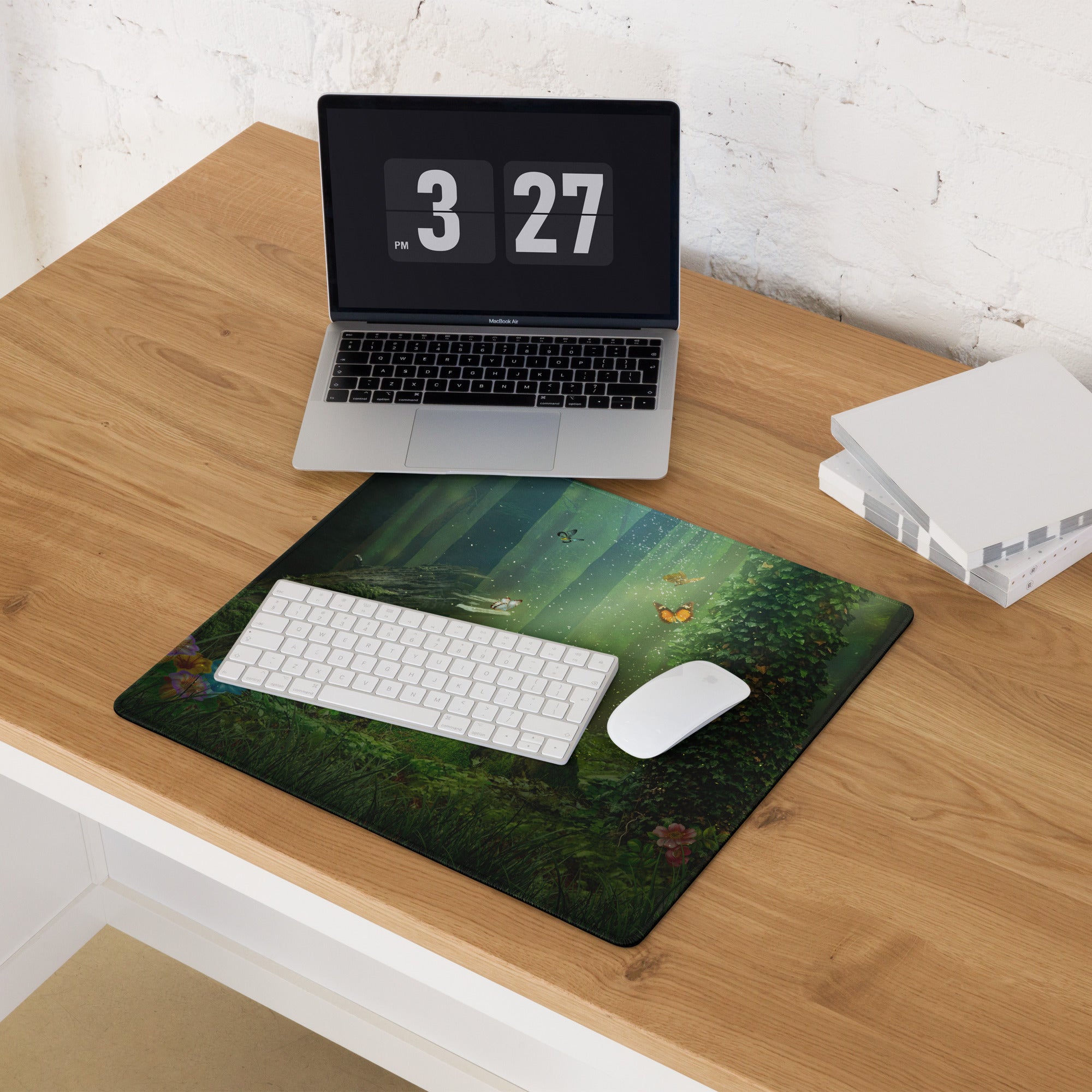 Enchanted Forest Mouse Pad - Forest Scene Green Mouse Pad For Gaming Whimsical Mood Forest Themed Non Slip Digital