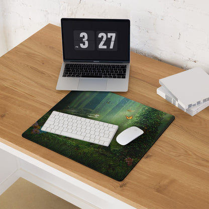 Enchanted Forest Mouse Pad - Forest Scene Green Mouse Pad For Gaming Whimsical Mood Forest Themed Non Slip Digital