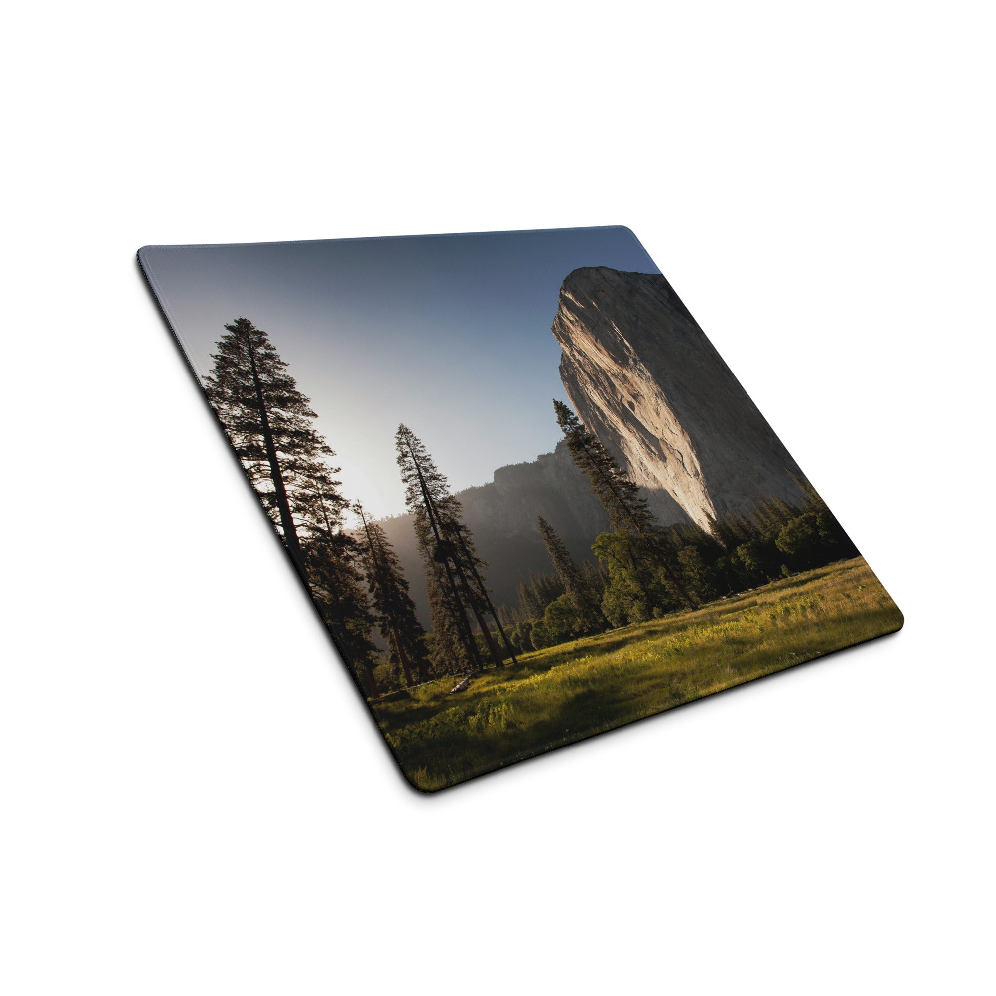 Forest Vista Scenic Mouse Pad - Forest Landscape Green Blue Home Office Minimalist Calm Mood, Nature Decor, Desk Mat