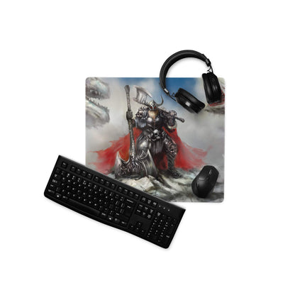 Epic Fantasy Knight Mouse Pad - Knight Battle Mouse Pad Black Red Desk Epic Mood Dark Esports Dota CSGO Digital