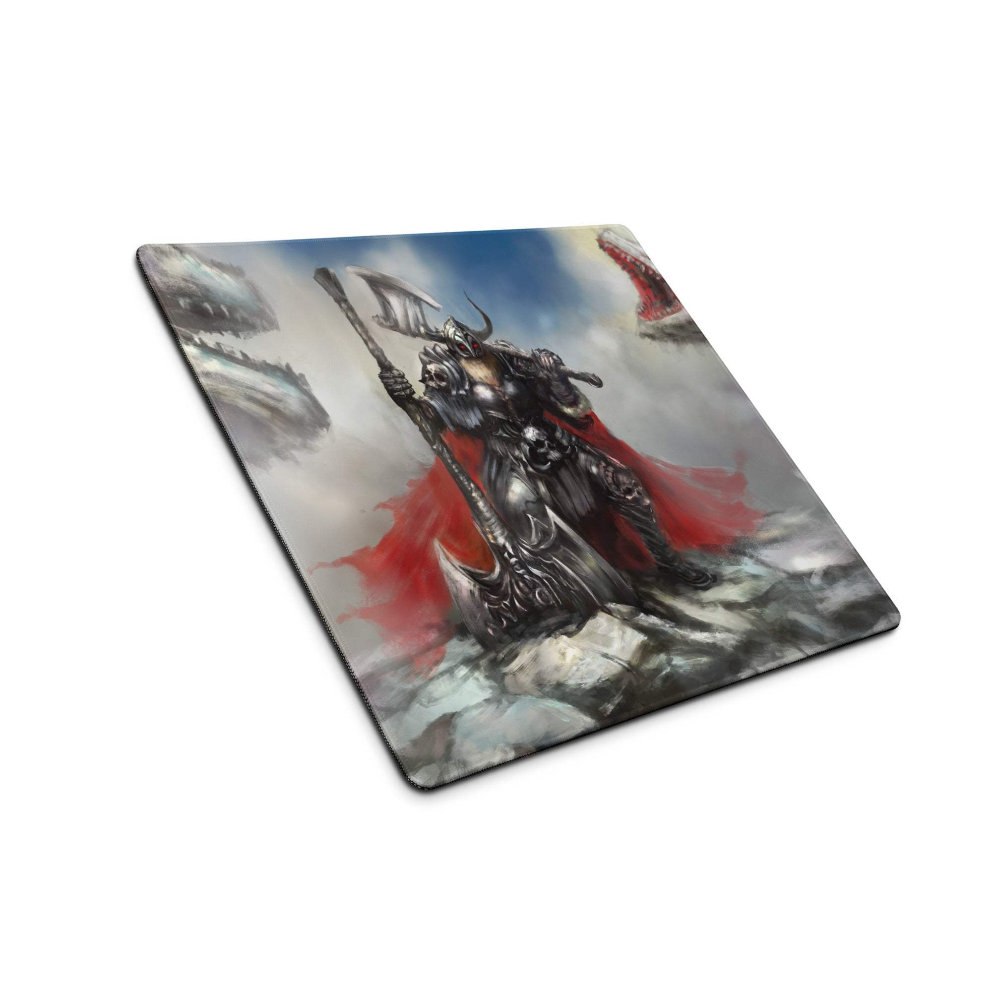 Epic Fantasy Knight Mouse Pad - Knight Battle Mouse Pad Black Red Desk Epic Mood Dark Esports Dota CSGO Digital