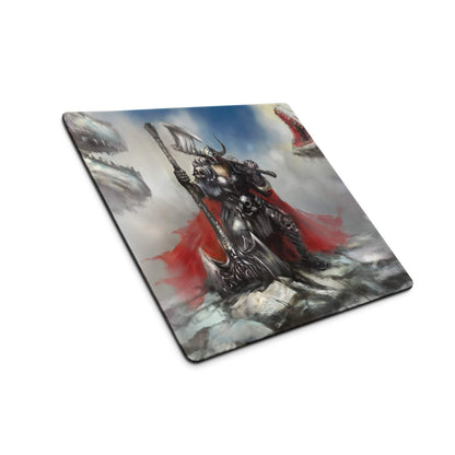 Epic Fantasy Knight Mouse Pad - Knight Battle Mouse Pad Black Red Desk Epic Mood Dark Esports Dota CSGO Digital