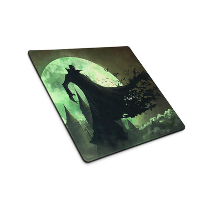 Gothic Night Realm Gaming Pad - Gaming Mouse Pad Emerald Green Black Desk Dark Atmosphere Gothic Decor Fantasy Print