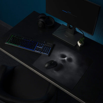 Nocturne Skull Gaming Mouse Pad - Gaming Mouse Pad Black Skull Art for Desk Setup Non Slip Large EdgeStitched Dark
