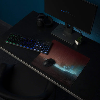 Immersive Night Landscape Mouse Pad - Gaming Mouse Pad, Dark Blue Teal Gradient, Desk Mat, Non Slip, Immersive Mood
